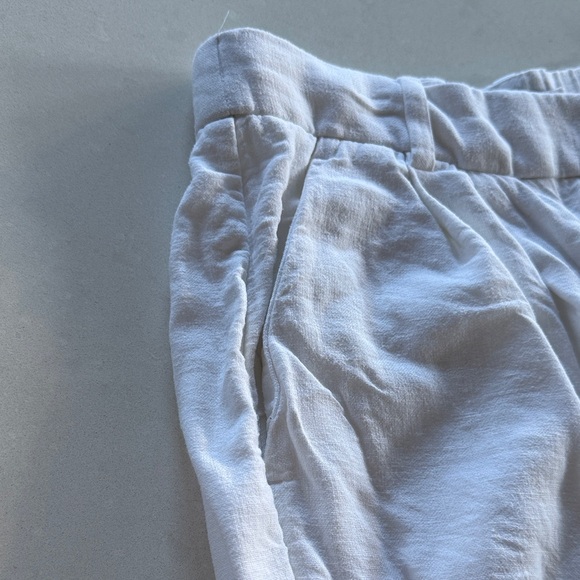 Sloane Abercrombie White Linen Wide-Leg Pants - Picture 5 of 9